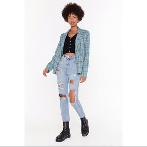 Nasty Gal School Day Distressed Jean